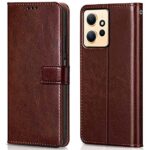 Shock Proof Flip Cover Back Case for Xiaomi Redmi Note 12 4G | Magnetic Wallet Leather Case with Stand