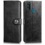 Shock Proof Flip Cover Back Case for Samsung Galaxy M30S | Magnetic Wallet Leather Case with Stand
