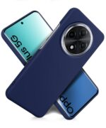 kelpuj Slim Frameless Back Cover for Oppo F27 Pro Plus 5G | Ultra Thin Lightweight Design & Camera Protection | Soft Matte Silicone Flexible Mobile Case (Blue) - Image 4