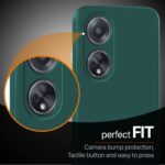 kelpuj Back Cover for Oppo F23 5G | Ultra Slim Soft Rubberised Case | Inner Velvet Fabric Lining | Matte Silicone Flexible Mobile Case | Camera Protection - Green - Image 8