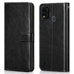 Shock Proof Flip Cover Back Case for Itel A48 | Magnetic Wallet Leather Case with Stand