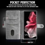 Shock Proof Flip Cover Back Case for Vivo V30E 5G | Magnetic Wallet Leather Case with Stand - Image 4