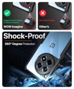 Shock Proof Clear Back Case Mobile Cover for 1+ OnePlus 12R 5G (Hard | Hybrid PC + TPU | Full Armour Device & Camera Protection | Black) - Image 7