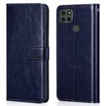 Shock Proof Flip Cover Back Case for Motorola Moto G9 Power | Magnetic Wallet Leather Case with Stand