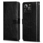 Shock Proof Flip Cover Back Case for Lava Yuva 3 5G | Magnetic Wallet Leather Case with Stand