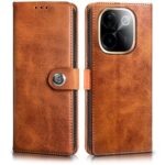 Shock Proof Flip Cover Back Case for Iqoo Z9S Pro 5G | Magnetic Wallet Leather Case with Stand