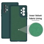 Ultra Slim Soft Rubberised Back Cover for Vivo Y21 | Y21s | Y21G | Inner Velvet Fabric Lining | Matte Silicone Flexible Camera Protection Back Case - Green - Image 4