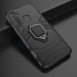 Shock Proof Back Case Mobile Cover for Realme 5 | 5I | 5S | Narzo 10 | Back Cover Case (Tough Armor | Hybrid PC + TPU | Ring Holder & in-Built Kickstand | Black) - Image 3