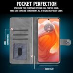 Shock Proof Flip Cover Back Case for Motorola Moto Edge 50 Ultra | Magnetic Wallet Leather Case with Stand - Image 7