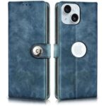 Shock Proof Flip Cover Back Case for Iphone 15 | Magnetic Wallet Leather Case with Stand
