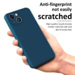 Back Cover for Apple iPhone 13 | Ultra Slim Soft Rubberised Case | Inner Velvet Fabric Lining | Matte Silicone Flexible Mobile Case | Camera Protection - Blue - Image 5
