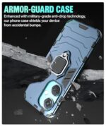 Shock Proof Back Case Mobile Cover for 1+ OnePlus Nord CE 3 5G | Back Cover Case (Tough Armor | Hybrid PC + TPU | Ring Holder & in-Built Kickstand | Blue) - Image 7