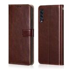 Shock Proof Flip Cover Back Case for Samsung Galaxy A50 | Magnetic Wallet Leather Case with Stand