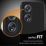 Back Cover for Oppo F23 5G | Ultra Slim Soft Rubberised Case | Inner Velvet Fabric Lining | Matte Silicone Flexible Mobile Case | Camera Protection - Black - Image 5