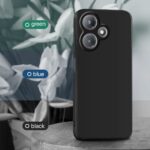 Slim Ultra Soft Rubberised Back Cover for Infinix Hot 30i 4G | Inner Velvet Fabric Lining | Matte Silicone Flexible Camera Protection Back Case - Black - Image 3