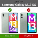 Silicone Slim Ultra Soft Rubberised Inner Velvet Fabric Lining Matte Flexible Back Case Back Cover with Camera Protection for Samsung Galaxy M13 5G (Blue) - Image 3