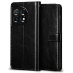 Shock Proof Flip Cover Back Case for 1+ Oneplus 11 5G | Magnetic Wallet Leather Case with Stand - Image 5