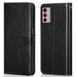 Shock Proof Flip Cover Back Case for Motorola Moto G42 | Magnetic Wallet Leather Case with Stand