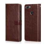 Shock Proof Flip Cover Back Case for Honor 9N | Magnetic Wallet Leather Case with Stand