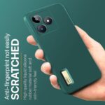Slim Ultra Soft Rubberised Back Cover for Realme Narzo N53 | Realme C53 | Realme C51 | Inner Velvet Fabric Lining | Matte Silicone Flexible Camera Protection Back Case - Green - Image 6