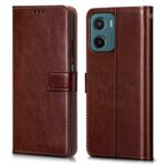 Shock Proof Flip Cover Back Case for Motorola Moto G05 | Magnetic Wallet Leather Case with Stand