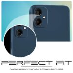 kelpuj Back Cover for Samsung Galaxy A06 | Ultra Slim Soft Rubberised Case | Inner Velvet Fabric Lining | Matte Silicone Flexible Mobile Case | Camera Protection - Blue - Image 8