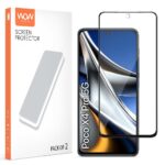 6D Screen Protector Tempered Glass for Poco X4 Pro 5G | ScratchProof | Case Friendly | Bubble Proof | Full Glue Edge to Edge Coverage | With Easy Installation Kit  Black (Pack of 1) - Image 2