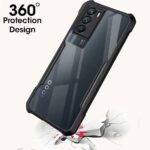 Shock Proof Clear Back Cover Case Mobile Cover for iQOO 9 SE 5G (Hard | Hybrid PC + TPU | Full Armour Device & Camera Protection | Black) - Image 2