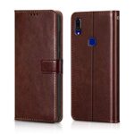 Shock Proof Flip Cover Back Case for Vivo Y91 | Magnetic Wallet Leather Case with Stand