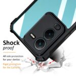 Shock Proof Clear Protective Back Case for Vivo V25 Pro 5G - AirEDGE Technology | 360 Degree Camera Protection | Transparent Hybrid Back Case Mobile Cover - Black - Image 2