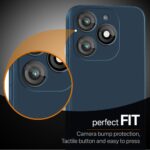 Back Cover for Itel A70 | Ultra Slim Soft Rubberised Case | Inner Velvet Fabric Lining | Matte Silicone Flexible Mobile Case | Camera Protection - Blue - Image 5