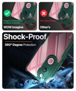 Shock Proof Clear Protective Back Case for iQOO Z10R 5G | Vivo V50 5G | V50e 5G | V50 Elite Edition | 360 Degree Camera Protection | Transparent Hybrid Back Case Mobile Cover Green - Image 5