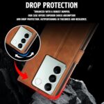 Shock Proof Flip Cover Back Case for Vivo V27 | Magnetic Wallet Leather Case with Stand - Image 7