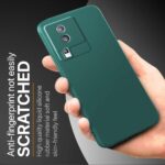 Slim Ultra Soft Rubberised Back Cover for iQOO Neo 7 | Neo 7 Pro 5G | Inner Velvet Fabric Lining | Matte Silicone Flexible Camera Protection Back Case - Green - Image 6