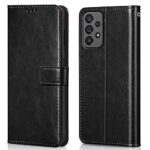 Shock Proof Flip Cover Back Case for Samsung Galaxy A23 5G | Magnetic Wallet Leather Case with Stand