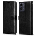 Shock Proof Flip Cover Back Case for Motorola Moto G04 | Magnetic Wallet Leather Case with Stand