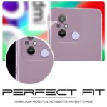 Back Cover for Xiaomi Redmi 12C | Poco C55 | Ultra Slim Soft Rubberised Case | Inner Velvet Fabric Lining | Matte Silicone Flexible Mobile Case | Camera Protection - Lilac - Image 5