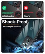 kelpuj Shock Proof Clear Protective Back Case for Motorola Moto G05 - AirEDGE Technology | 360 Degree Camera Protection | Transparent Hybrid Back Case Mobile Cover - Black - Image 7