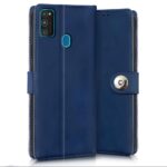 Shock Proof Flip Cover Back Case for Samsung Galaxy M30S | Magnetic Wallet Leather Case with Stand - Image 3