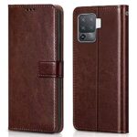 Shock Proof Flip Cover Back Case for Oppo F19 Pro | Magnetic Wallet Leather Case with Stand