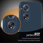 kelpuj Back Cover for Oppo F23 5G | Ultra Slim Soft Rubberised Case | Inner Velvet Fabric Lining | Matte Silicone Flexible Mobile Case | Camera Protection - Blue - Image 8