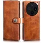 Shock Proof Flip Cover Back Case for Vivo X200 5G | Magnetic Wallet Leather Case with Stand