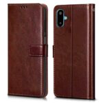 Shock Proof Flip Cover Back Case for Samsung Galaxy M06 5G | Magnetic Wallet Leather Case with Stand
