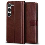 Shock Proof Flip Cover Back Case for Samsung Galaxy S23 5G | Magnetic Wallet Leather Case with Stand - Image 5