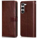 Shock Proof Flip Cover Back Case for Samsung Galaxy S23 Plus 5G | Magnetic Wallet Leather Case with Stand