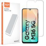 Clear Tempered Glass Screen Protector for Samsung Galaxy M36 5G | Galaxy F36 5G ScratchProof | Case Friendly | Full Screen Coverage (Except Edges) | with Easy Installation Kit  Pack of 2 - Image 2