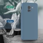 Slim Ultra Soft Rubberised Back Cover for Samsung Galaxy J6 | Inner Velvet Fabric Lining | Matte Silicone Flexible Camera Protection Back Case - Sky Blue - Image 3