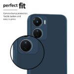 Vivo Y56 5G | Y16 Ultra Slim Soft Rubberised Back Cover for Phone | Matte Silicone Flexible Camera Protection Back Case - Blue - Image 5