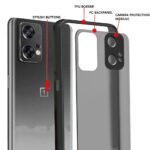 Polycarbonate Translucent Hybrid OnePlus Nord CE 2 Lite 5G Back Cover Smoked Matte Bumper Back 360 Degree Protection Protective Hard Back Cover for 1+ OnePlus Nord CE 2 Lite 5G (Black) - Image 3