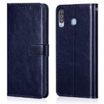 Shock Proof Flip Cover Back Case for Samsung Galaxy M30 | Magnetic Wallet Leather Case with Stand